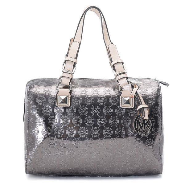 michael kors gråson medium monogram satchel nickel Salg Ingen Skatt bq14a